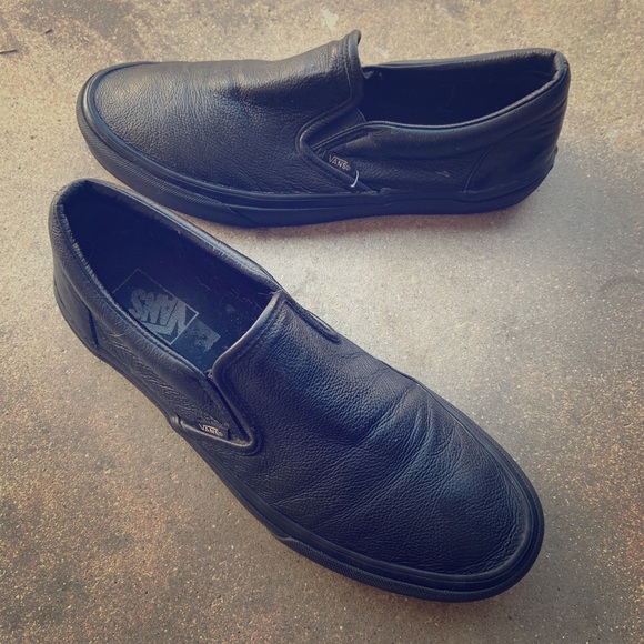 black leather vans size 11